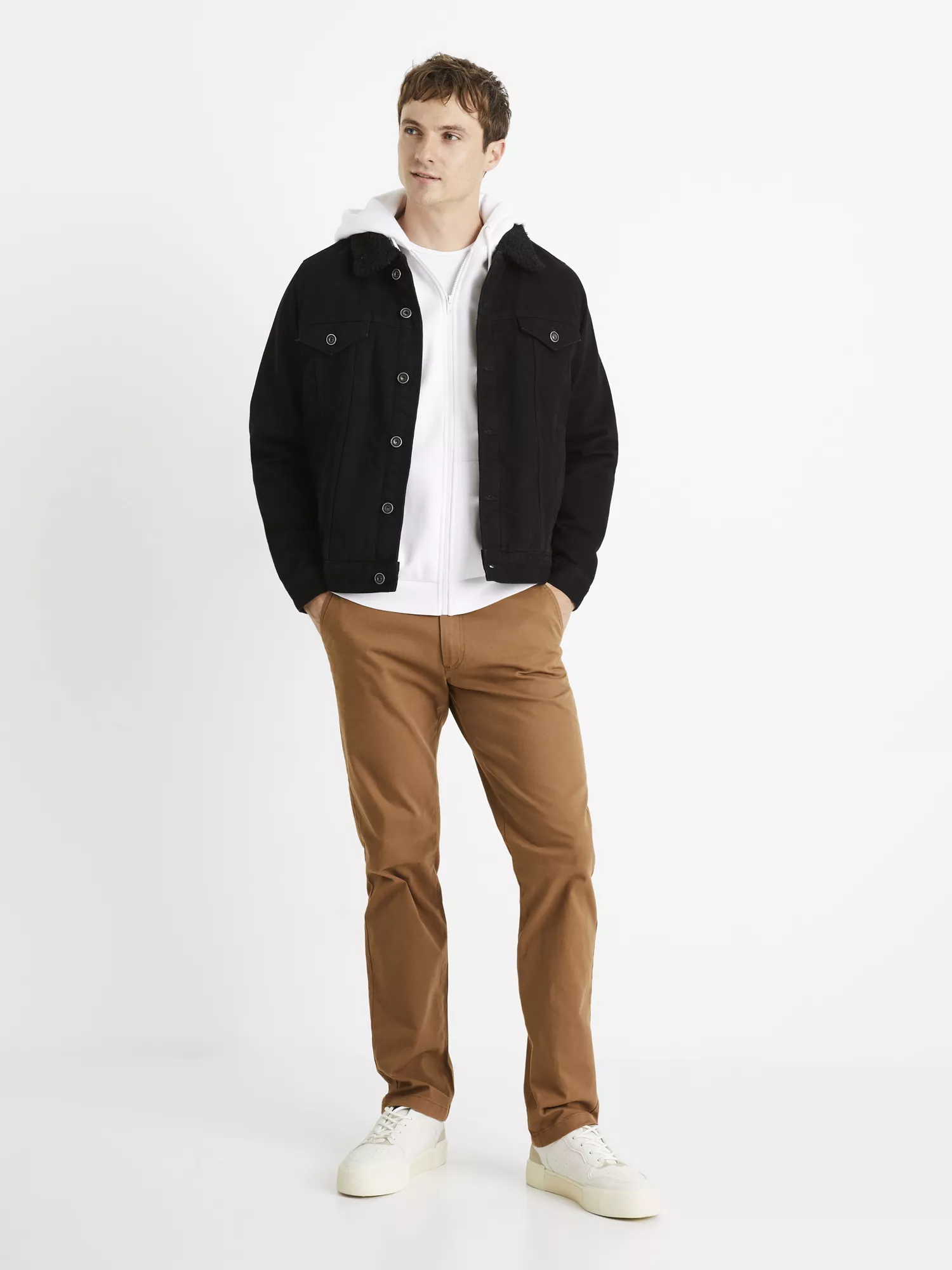 Kalhoty chino straight twill Tohenri (4) Kalhoty chino straight twill Tohenri (4)