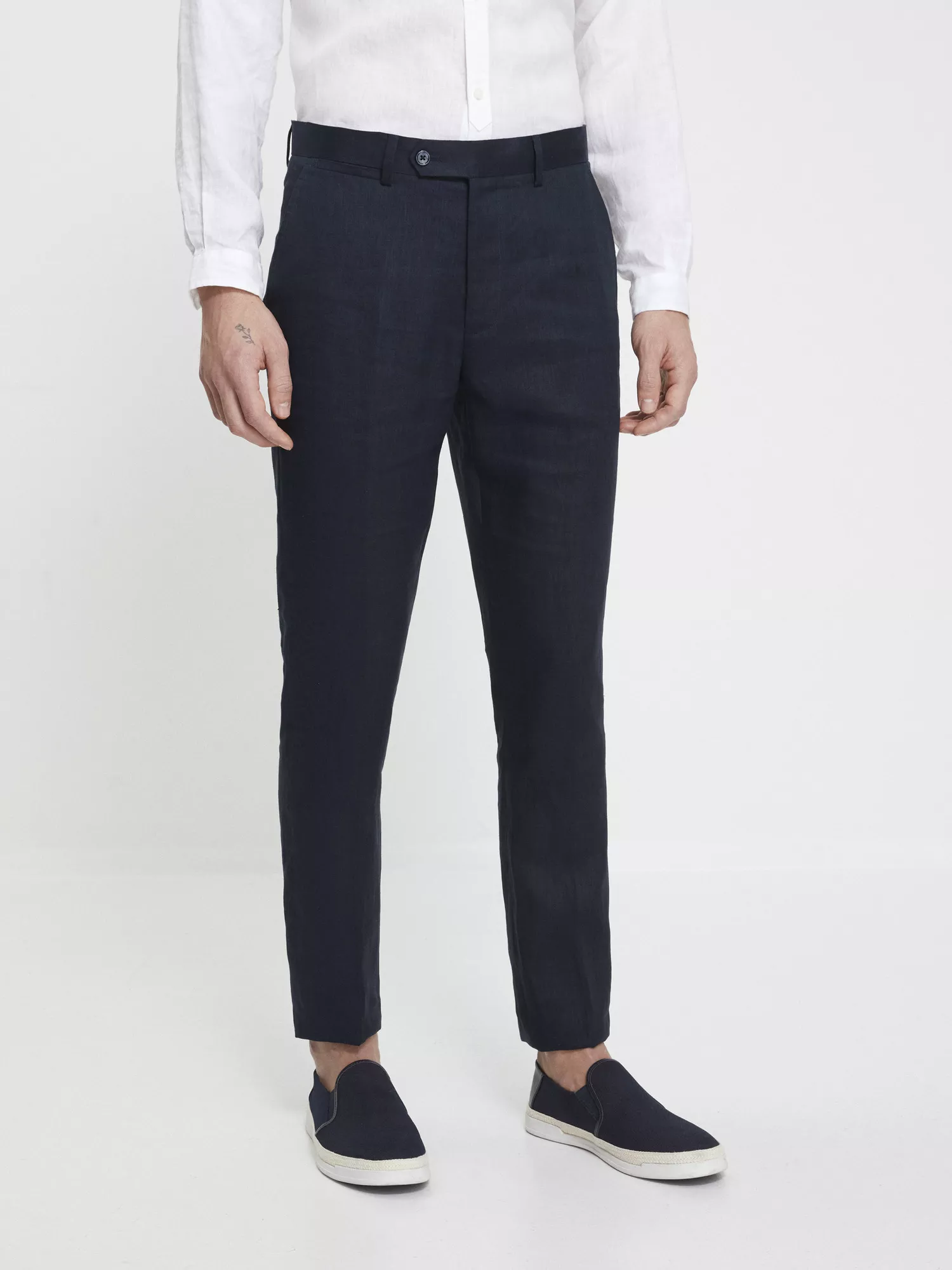 Lněné kalhoty Nonature slim (1) Lněné kalhoty Nonature slim (1)