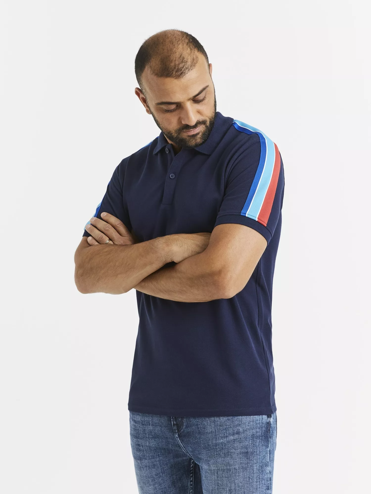 Bavlněné polo tričko Vebando s pruhy (1) Bavlněné polo tričko Vebando s pruhy (1)