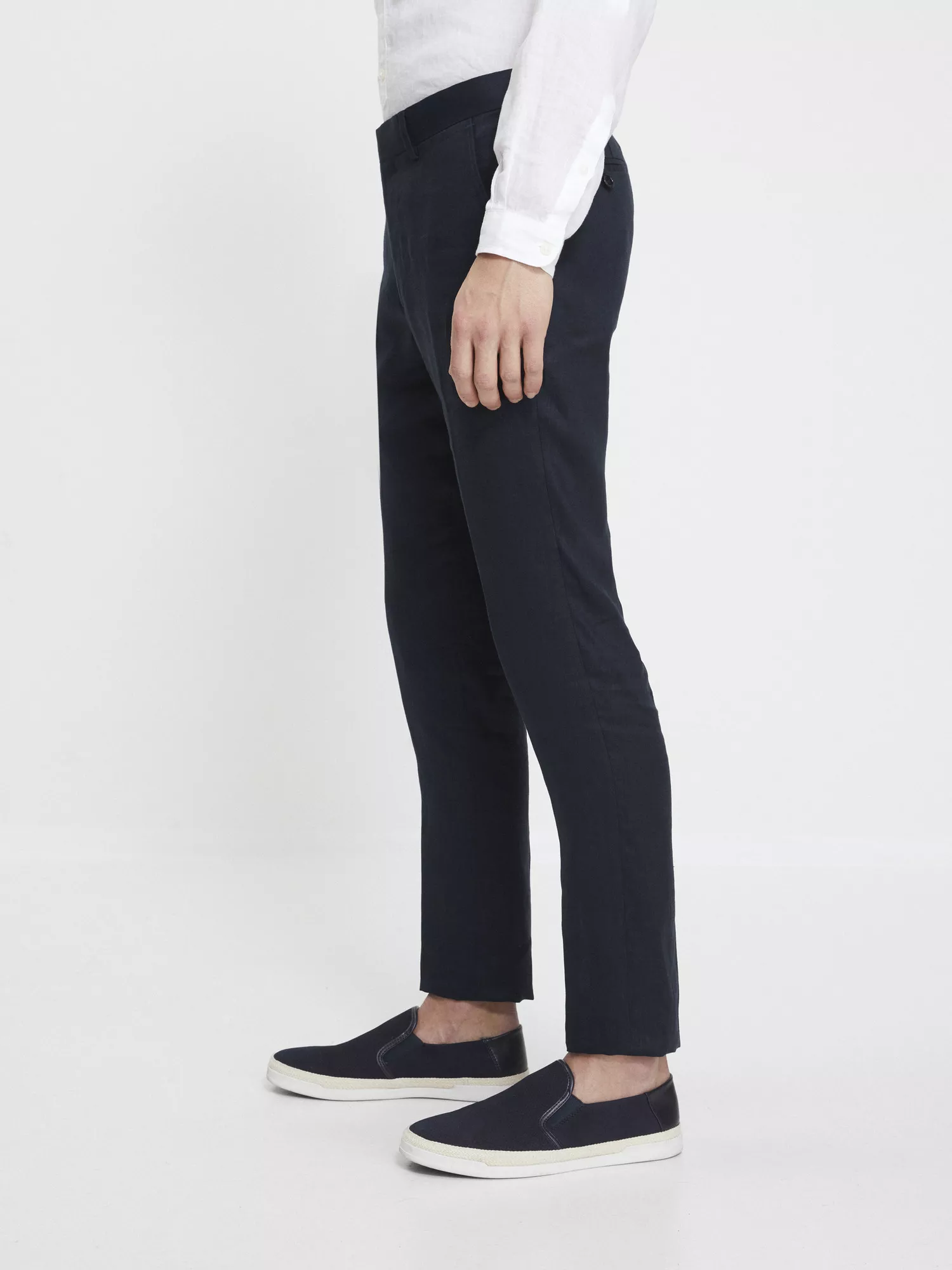 Lněné kalhoty Nonature slim (5) Lněné kalhoty Nonature slim (5)
