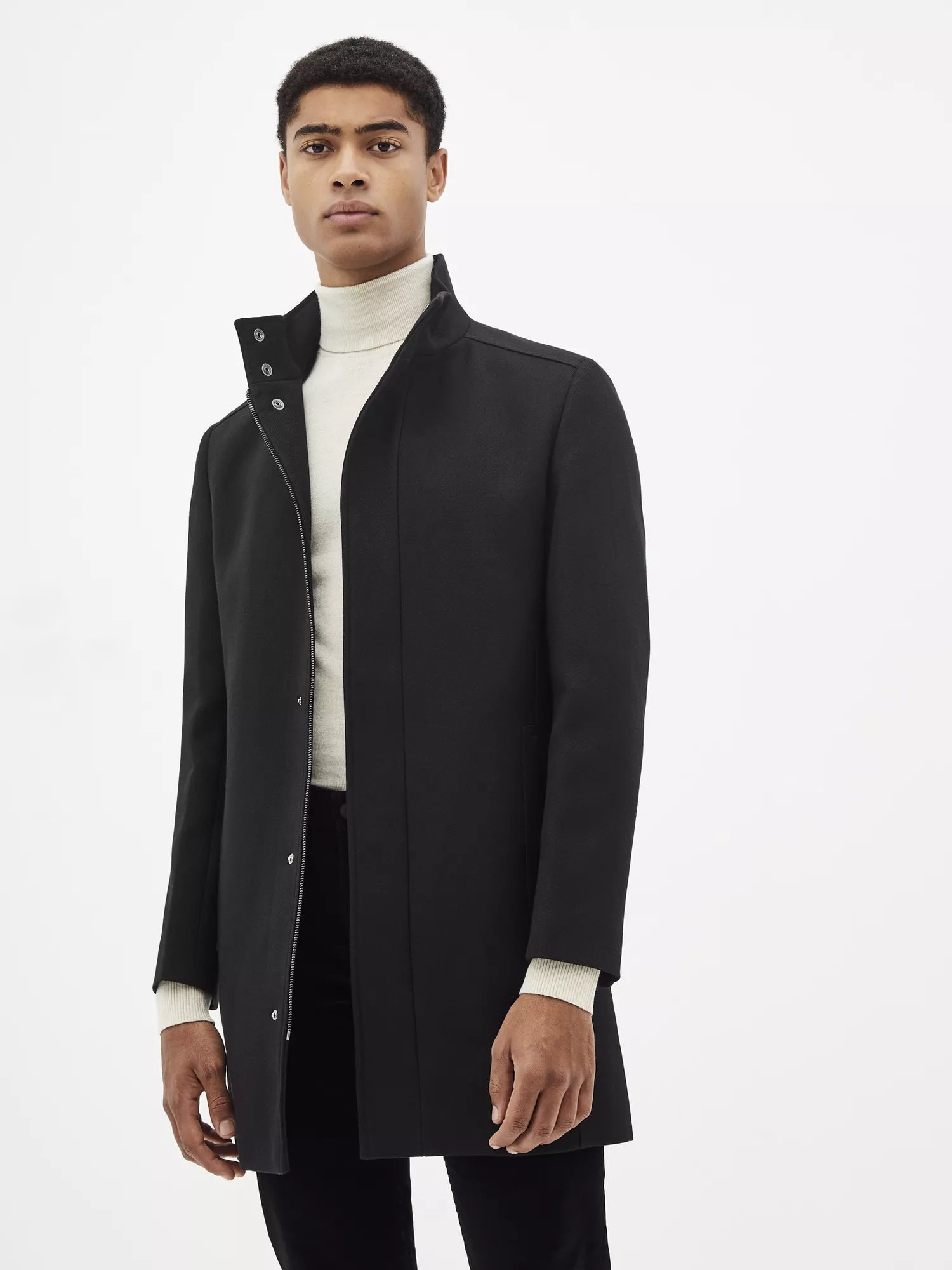 Elegantní kabát Puoffice s vlnou (1)