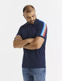 Bavlněné polo tričko Vebando s pruhy