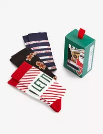 Ponožky v dárkovém balení, 3 páry