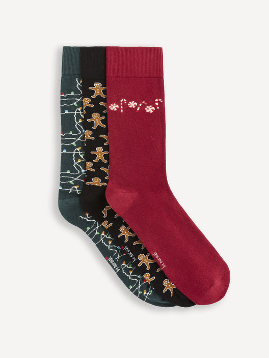 Ponožky ve vánočním balení, 3 páry