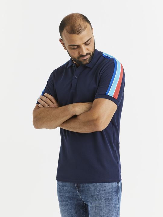 Bavlněné polo tričko Vebando s pruhy Bavlněné polo tričko Vebando s pruhy