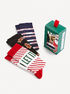 Ponožky v dárkovém balení, 3 páry (1)